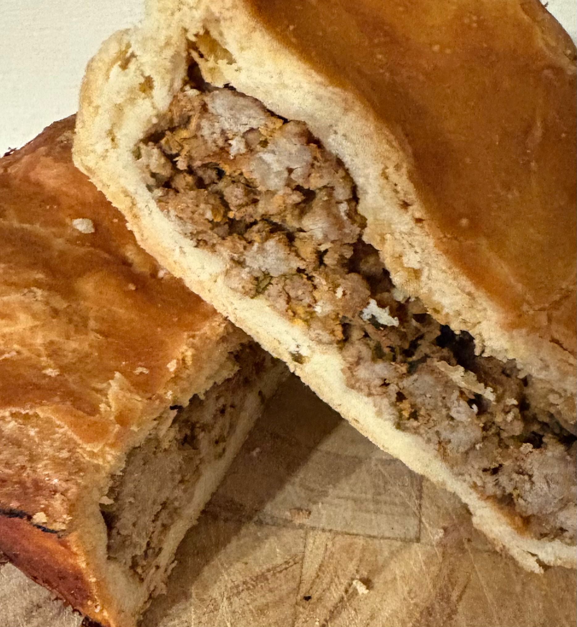 lamb mind and rosemary pie